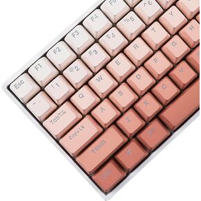 YMDK 108 122 Double Shot Backlit Blush Keycaps PBT Shine Through OEM Profile Keycap for MX Mechaniccal Keyboard 61 68 84 87 104