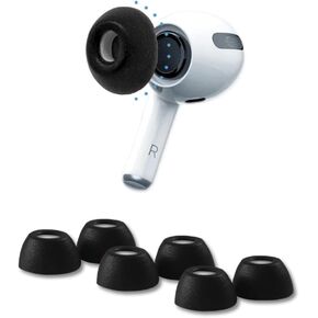 Comply Foam NEW LIMITED EDITION Premium 3.0 Foam Earbud Tips for Apple AirPods Pro Generation 1 & 2, Medium, Phantom Black, 3 Pairs – Premium 3.0 Foam, Superior Noise Isolation, Made in The USA