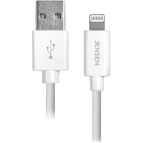 JENSEN Lightning to USB Cable, 10 ft, White in Kuwait