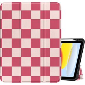 Compatible with iPad 10th Generation Case 2022,iPad 10.9 Inch Case with Pencil Holder/Soft TPU Back Case,Auto Sleep/Wake Cover,for Women Cute Cool Aesthetic Preppy Face-Phone Skull Skeleton