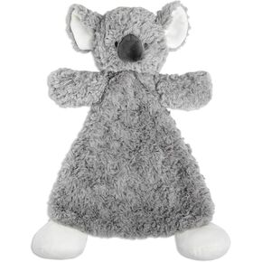بطانية DEMDACO Sydney Koala رمادي وأبيض مقاس 11 × 13 بوصة من البوليستر المحشو على شكل حيوانات