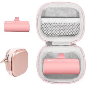 alltravel Case for iWALK Mini Portable Charger for iPhone and Androi 3350mAh, 4300mAh, 4500mAh, 4800mAh (Pink)
