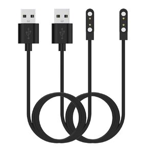 شواحن RuenTech 2-Pack متوافقة مع شاحن TYKOIT الذكي 41 مم 45 مم، شاحن مغناطيسي 3.3 قدم كابل شحن لساعة TYKOIT الذكية (أسود وأسود)