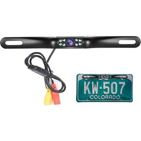 2023 New Upgrade AHD License Plate Backup Camera,podofo Rear View Reverse Camera for Pickup Car SUV RV Truck with Wide View Angel Night Vision IP69K Level Waterproof
