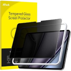 JETech Privacy Screen Protector for iPad Air 13-Inch M2 (2024) with Easy Installation Tool, Anti-Spy Tempered Glass Film, 1-Pack