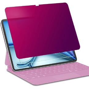 Gradient Privacy Screen Protector for iPad Air 11 Inch 2024 6th Gen [Rose Purple][Anti-Blue Light] 9H Tempered Glass Scratch-Resistant, Bubble Free [Case Friendly]