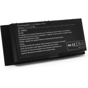 استبدال بطارية الكمبيوتر المحمول M4600 الجديدة لجهاز Dell Precision M6600 M4700 M4800 M6700 M6800 FV993 FJJ4W KJ321 PG6RC V7M28 R7PND RY6WH 451-11742 451-11743 [11.1V 97Wh]