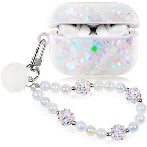 حافظة لطيفة لجهاز Airpod Pro 2 مع غطاء بناتي بحبل لؤلؤي متوافق مع AirPods Pro الجيل الثاني (2022) غلاف للنساء in Kuwait