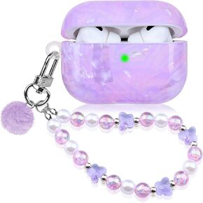 Marble Case for Airpods Pro 2 Aesthetic Cover Compatible with Air Pro Pods 2nd Generation (2022) Shell for Girl Pink Blue
