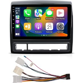 راديو Apple Car Play اللاسلكي 6GB 128GB لسيارة Toyota Tacoma 2005-2015 Android Auto Head Unit شاشة تعمل باللمس ستيريو السيارة يدعم بلوتوث 5.0، 48EQ DSP، SWC، 2.4G/5G WiFi، ملاحة GPS (XC004)