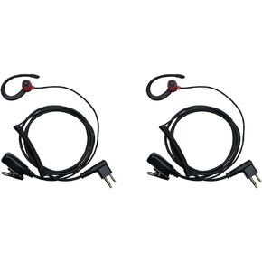 G Shape Earpiece Walkie Talkie Headset Earpiece with PTT Mic for Motorola cls1110 cp200 cls1410 cp200d cp185 rdm2070d 2 Way Radio 2Pack