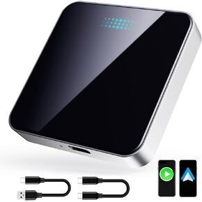 Wireless CarPlay Adapter for Apple: Convert Factory Wired to Wireless CarPlay Dongle Cars for iPhone & Android Auto - No Latency for iOS 10+/ Android 11 +