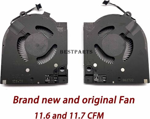 BestParts New Genuine CPU+GPU Cooling fan Replacement for Dell G15 5511, G15 5515 Ryzen Edition, P/N: DFSCK22115181T FNCV, DFSCK221051820 FNCW, (Note: Only for RTX 3060 Series) in Saudi Arabia