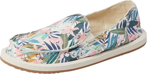 حذاء Sanuk النسائي Donna Tropical Loafer، وردي/أخضر، 8 in Saudi Arabia