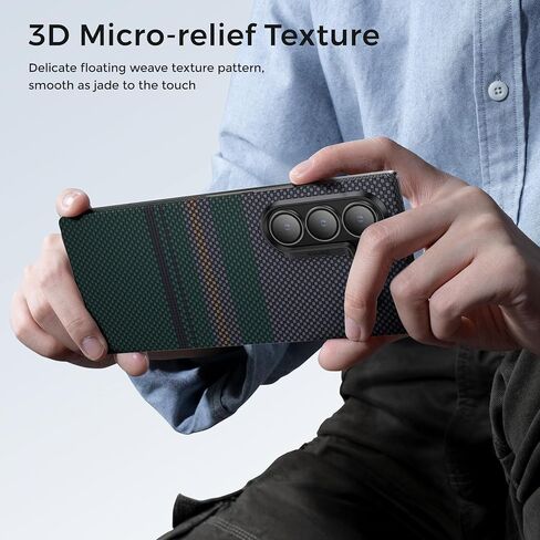 غطاء خلفي لهاتف Samsung Z Fold 6 من BENKS، سلسلة Aurora ArmorAir لهاتف Galaxy Z Fold 6، نحيف وخفيف للغاية، متوافق مع PowerShare والشحن اللاسلكي، مصمم مع Dupont Kevlar 600D و1500D أسود in Kuwait
