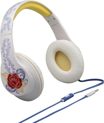 Disney’s Beauty and the Beast Over Ear Headphones with Award-Winning iHome Sound -Best Over Ear Headphones with Mic & Answer Call Button by eKids in Saudi Arabia