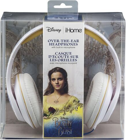 Disney’s Beauty and the Beast Over Ear Headphones with Award-Winning iHome Sound -Best Over Ear Headphones with Mic & Answer Call Button by eKids in Saudi Arabia