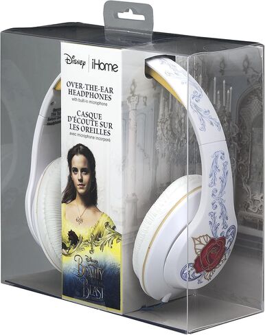 Disney’s Beauty and the Beast Over Ear Headphones with Award-Winning iHome Sound -Best Over Ear Headphones with Mic & Answer Call Button by eKids in Saudi Arabia