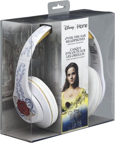 Disney’s Beauty and the Beast Over Ear Headphones with Award-Winning iHome Sound -Best Over Ear Headphones with Mic & Answer Call Button by eKids in Saudi Arabia