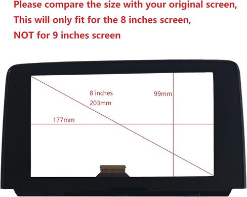 LCD تعمل باللمس محول الأرقام زجاج على الملاحة LCD 8 بوصة استبدال صالح Mazda CX-9 2016 2017 2018 2019 استبدال OE # TK48-611J0 TK49-611JA TK49-61-1J0a TK49-611J0-B (بدون LCD) in Kuwait