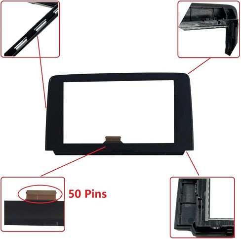 LCD تعمل باللمس محول الأرقام زجاج على الملاحة LCD 8 بوصة استبدال صالح Mazda CX-9 2016 2017 2018 2019 استبدال OE # TK48-611J0 TK49-611JA TK49-61-1J0a TK49-611J0-B (بدون LCD) in Kuwait