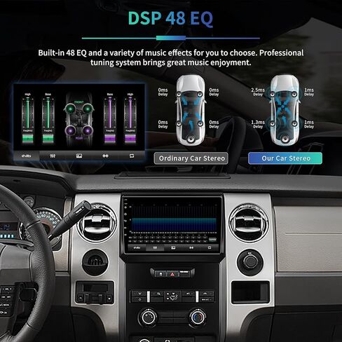 ترقية راديو ستيريو للسيارة 4 جيجابايت + 32 جيجابايت Android 13 لسيارة Ford F150 2009-2012 مع Carplay اللاسلكي وAndroid Auto، وحدة رأس عالية الدقة تعمل باللمس 9.2 بوصة مع WiFi Bluetooth FM RDS SWC GPS وكاميرا احتياطية يدوية AC in Kuwait