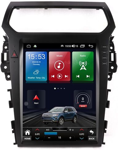 Car Radio for Ford Explorer 2011/2012/2013/2014/2015/2016/2017/2018/2019 Stereo 12.1 Inch 8 Core 2G+32G Built-in Carplay/Android Auto/WIFI/Navigation/Bluetooth in Saudi Arabia