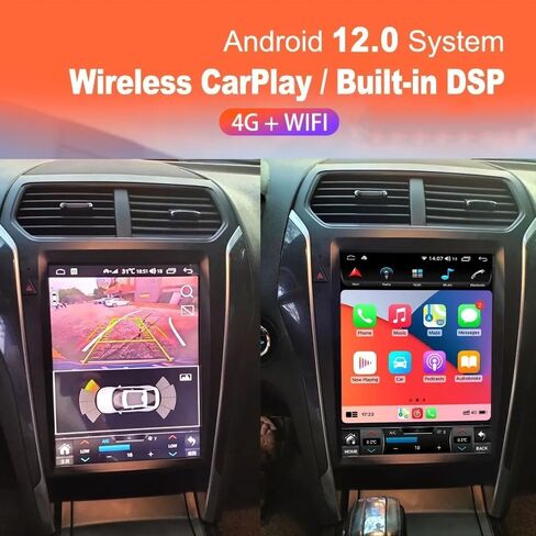Car Radio for Ford Explorer 2011/2012/2013/2014/2015/2016/2017/2018/2019 Stereo 12.1 Inch 8 Core 2G+32G Built-in Carplay/Android Auto/WIFI/Navigation/Bluetooth in Saudi Arabia