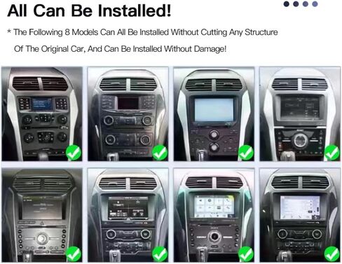 Car Radio for Ford Explorer 2011/2012/2013/2014/2015/2016/2017/2018/2019 Stereo 12.1 Inch 8 Core 2G+32G Built-in Carplay/Android Auto/WIFI/Navigation/Bluetooth in Saudi Arabia