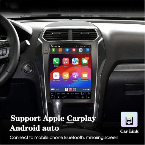 Car Radio for Ford Explorer 2011/2012/2013/2014/2015/2016/2017/2018/2019 Stereo 12.1 Inch 8 Core 2G+32G Built-in Carplay/Android Auto/WIFI/Navigation/Bluetooth in Saudi Arabia