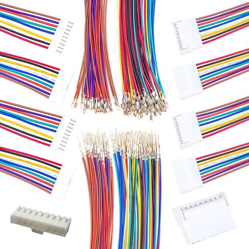 VH3.96mm Extension Wire Male & Female Connector and 18AWG Pre-Crimped Cables, 2/3/4/5/6/7/8/9/10/12 Pin JST Connector with length of 10/20/50/80/100CM Wire (1 Set MF 9Pin-100CM) in Saudi Arabia