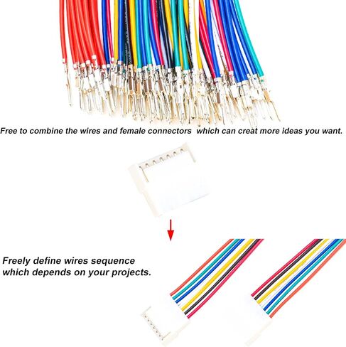 VH3.96mm Extension Wire Male & Female Connector and 18AWG Pre-Crimped Cables, 2/3/4/5/6/7/8/9/10/12 Pin JST Connector with length of 10/20/50/80/100CM Wire (1 Set MF 9Pin-100CM) in Saudi Arabia