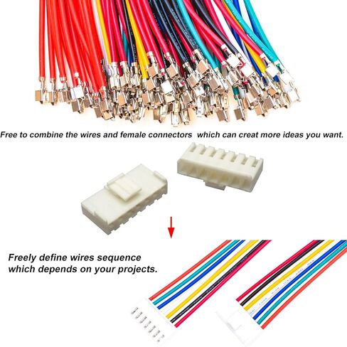 VH3.96mm Extension Wire Male & Female Connector and 18AWG Pre-Crimped Cables, 2/3/4/5/6/7/8/9/10/12 Pin JST Connector with length of 10/20/50/80/100CM Wire (1 Set MF 9Pin-100CM) in Saudi Arabia