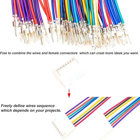 سلك تمديد VH3.96mm موصل ذكر وأنثى وكابلات مجعدة مسبقًا 18AWG، موصل JST 2/3/4/5/6/7/8/9/10/12 دبوس بطول 10/20/50/80/100 سم سلك (مجموعة واحدة MF 9Pin-100CM) in Kuwait