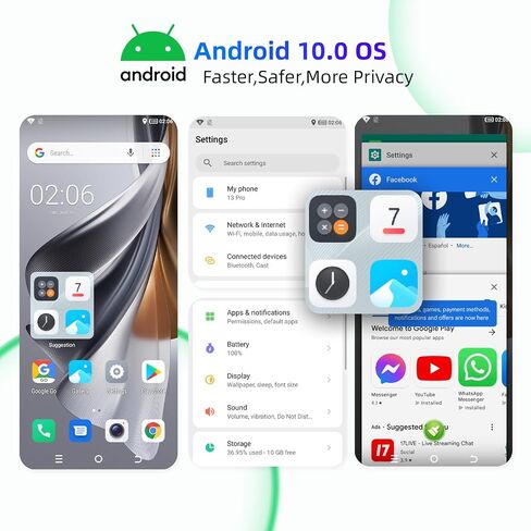 هاتف Xgody 13 Pro غير مقفل، شاشة 6.56 بوصة عالية الوضوح بتقنية الذكاء الاصطناعي للوجه، هاتف محمول يعمل بنظام Android 10، ثنائي الشريحة، ذاكرة وصول عشوائي 2 جيجابايت + مساحة تخزين 16 جيجابايت، قابلة للتوسيع حتى 256 جيجابايت، كاميرا مزدوجة 15 ميجابكسل + 5 م in Saudi Arabia