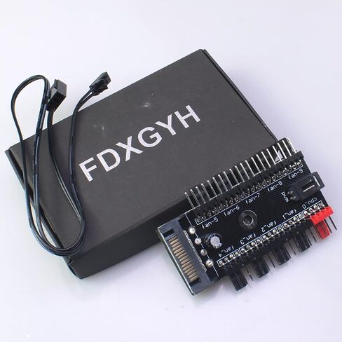 FDXGYH PC هيكل مروحة محور وحدة المعالجة المركزية تبريد 10 منفذ 3/4Pin مروحة PWM Hub SATA المراقب المالي in Saudi Arabia