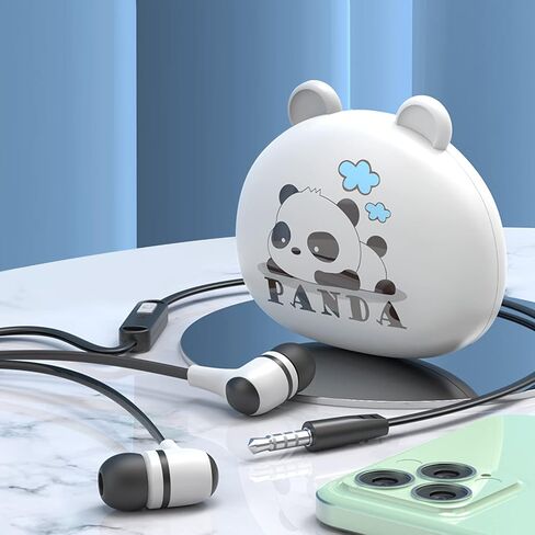 QearFun Stereo 3.5mm in Ear Cat Earphones Earbuds with Microphone with Earphone Storage Case for Smartphone MP3 iPod PC Music (Blue) in Saudi Arabia