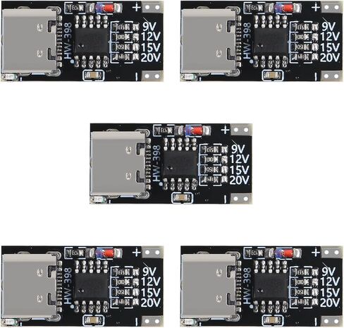 5 قطعة USB-C PD نوع C الزناد مجلس PD/QC شرك وحدة شاحن سريع دعم تيار مستمر 9 فولت 12 فولت 15 فولت 20 فولت لأجهزة الكمبيوتر المحمول ، جهاز التوجيه ، محول مودم بصري in Saudi Arabia