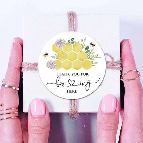 ملصقات Bee Thanks for Beeing Here، ملصقات لحفلات الزفاف وحفلات الزفاف مقاس 2 بوصة، 40 قطعة in Saudi Arabia