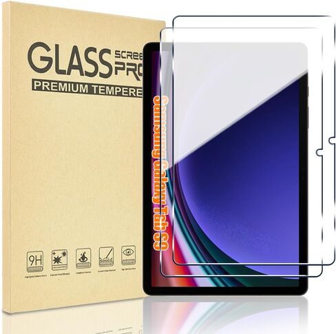 【عبوة من قطعتين】 واقي شاشة Samsung Galaxy Tab S9 مقاس 11 بوصة/Tab S9 FE مقاس 10.9 بوصة مع طبقة مقسى مقاومة للخدش ومقاومة للخدش مقاس 9H in Kuwait