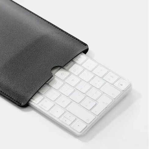 حقيبة سفر من جلد البولي يوريثان للوحة المفاتيح لجهاز Logitech K380، للوحة مفاتيح Apple Magic (أسود) in Saudi Arabia