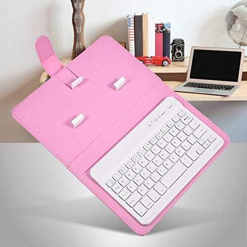 Sanpyl Bluetooth Keyboard for Phone, Mini Portable Bluetooth Keyboard with Flip Protective Cover Foldable Keyboard Case, Suitable for 4.5"-6.8" Smartphone Mobile Phone(Black) in Kuwait