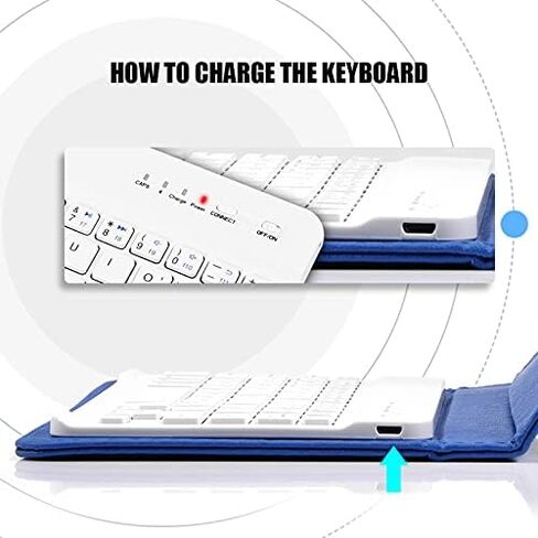 Sanpyl Bluetooth Keyboard for Phone, Mini Portable Bluetooth Keyboard with Flip Protective Cover Foldable Keyboard Case, Suitable for 4.5"-6.8" Smartphone Mobile Phone(Black) in Kuwait