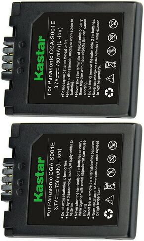 Kastar 4-Pack CGA-S001 Battery Replacement for Panasonic CGA-S001 CGA-S001A/1B CGA-S001E CGA-S001E/1B, CGR-S001 DMW-BCA7 Battery, Leica BP-DC2 Battery, Leica D-LUX Camera in Saudi Arabia