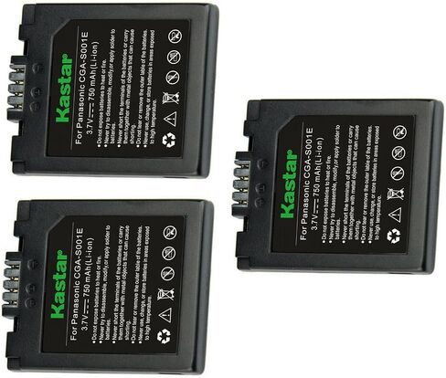 Kastar 4-Pack CGA-S001 Battery Replacement for Panasonic CGA-S001 CGA-S001A/1B CGA-S001E CGA-S001E/1B, CGR-S001 DMW-BCA7 Battery, Leica BP-DC2 Battery, Leica D-LUX Camera in Saudi Arabia