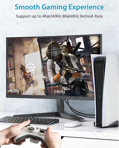 DisplayPort Cable 1.4V, Standard Ultra HD 8K@60Hz Big Displayport Male to Big Displayport Male Video Connector Cable Cord Compatible with Computer/DVD(M to M) in Kuwait