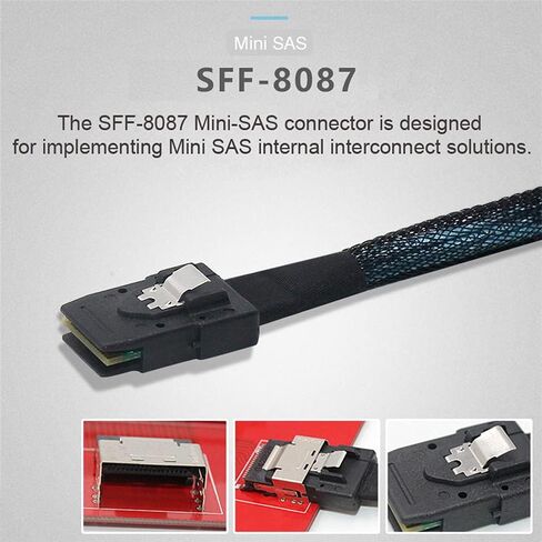 xiwai 6Gbps Internal Mini SAS SFF-8087Host to 4 SATA 7pin Target Hard Disk Cable 1.6FT for Data Server Raid in Saudi Arabia