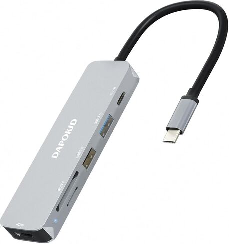 USB C Hub HDMI Type C Adapter, DAPOKJD 5 IN1 Type C Converter (HDMI 4K Ethernet USB3.0+2.0 PD100W Input) USB-C Docking Station,Type C Multiport Dongle Compatible for Ipad/MacBook/Switch/Dell//Lenovo in Saudi Arabia