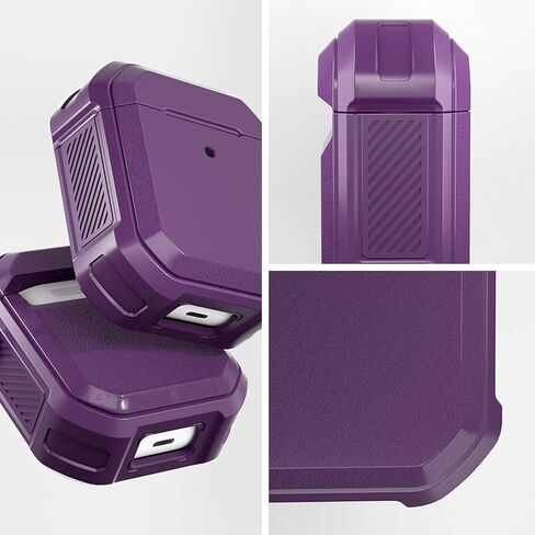 Airpods Case Cover, Ztacking Airpods 2 & 1 Protective Hard Case Rugged Full-Body Shockproof for Men Women with Keychain Front LED Visible Designed for Airpod Case 2nd Generation - Blue in Kuwait