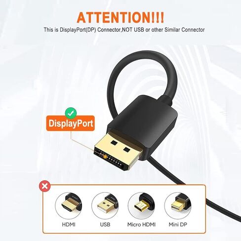 DisplayPort to HDMI Adapter, 0.5ft DP to HDMI Cable(Male to Female) for DisplayPort Enabled Desktops and Laptops Connect to HDMI Displays,1080P,60Hz in Saudi Arabia